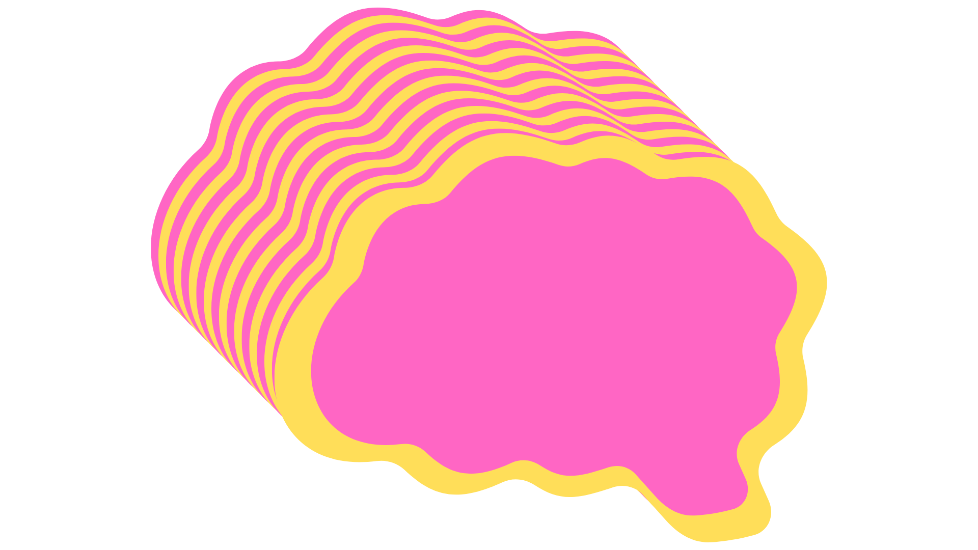 An artistic variation of the Wiggly Brain logo